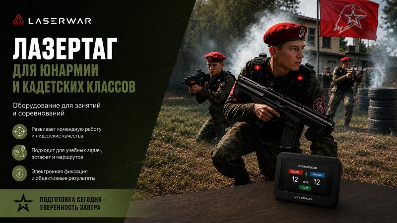 Лазертаг для Юнармии и кадетских классов: оборудование для занятий и соревнований