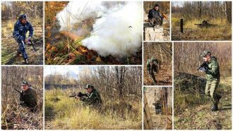 Засада в осеннем лесу: бойцы LASERWAR в полной готовности.
