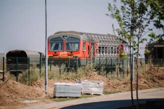 Лазертаг LASERWAR: групповой портрет отряда на полигоне на площадке LASERWAR