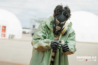 «Зарница 2.0»: Строй участников на плацу лагеря «Авангард» — №121