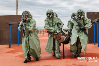 Лагерь «Авангард», лазертаг: Портрет бойца в шлеме LASERWAR — №130
