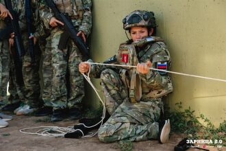 Турнир «Зарницы 2.0» LASERWAR: Ряд тактических шлемов в построении — №305