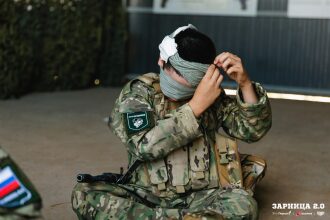 Лазертаг LASERWAR: Ряд тактических шлемов в построении — №345
