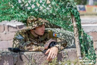 Фото «Зарницы 2.0»: наблюдение с возвышенности полигона на полигоне «Зарницы 2.0»