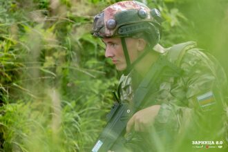 Фото «Зарницы 2.0»: сбор команды у информационного маркера на полигоне «Зарницы 2.0»