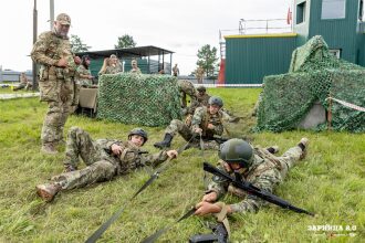 Турнир «Зарницы 2.0» LASERWAR: Ряд тактических шлемов в построении — №185
