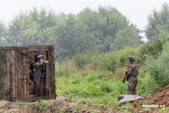Турнир «Зарницы 2.0» LASERWAR: Ряд тактических шлемов в построении — №545