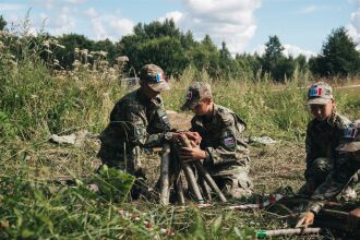 Лагерь «Авангард», лазертаг: Связка напарников на маршруте «Зарницы» — №628