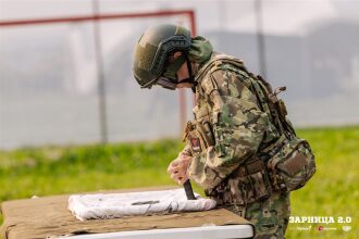 Фото «Зарницы 2.0»: наблюдение с возвышенности полигона на полигоне «Зарницы 2.0»