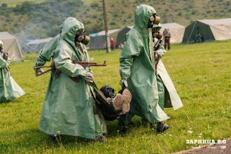 Фото «Зарницы 2.0»: церемониальный кадр игрового дня на полигоне «Зарницы 2.0»