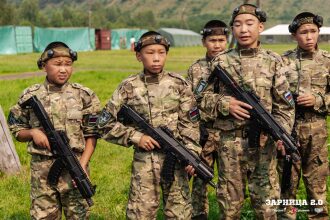 Фото «Зарницы 2.0»: песчаный полигон с маркировкой сценария на полигоне «Зарницы 2.0»
