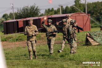 Турнир «Зарницы 2.0» LASERWAR: Группа с тагерами LASERWAR в камуфляже — №203