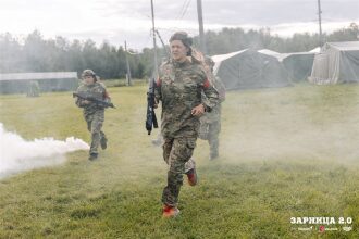Турнир «Зарницы 2.0» LASERWAR: Отряд проходит мимо бетонного сооружения — №575