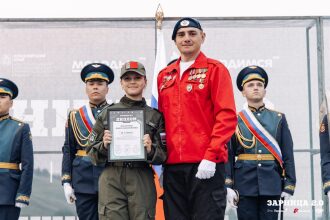 Турнир «Зарницы 2.0» LASERWAR: Групповой портрет отряда на полигоне — №713