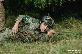 Турнир «Зарницы 2.0» LASERWAR: Группа с тагерами LASERWAR в камуфляже — №323