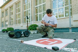 Турнир «Зарницы 2.0» LASERWAR: Строй участников на плацу лагеря «Авангард» — №401