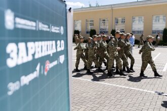 Лазертаг LASERWAR: Ряд тактических шлемов в построении — №825