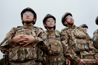 Лагерь «Авангард», лазертаг: панорама полигона в день «Зарницы 2.0» в лагере «Авангард»