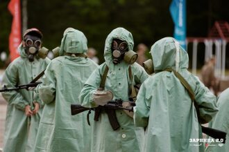 «Зарница 2.0»: Отряд проходит мимо бетонного сооружения — №175