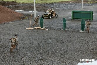 «Зарница 2.0»: Отряд проходит мимо бетонного сооружения — №535