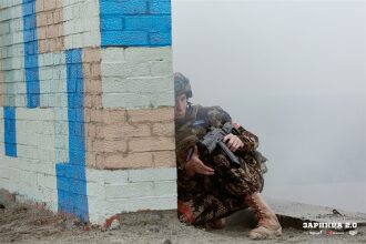 «Зарница 2.0»: Групповой портрет отряда на полигоне — №553