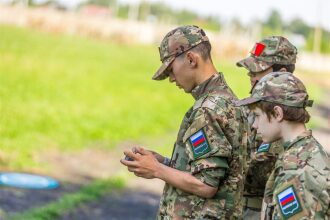 «Зарница 2.0»: контроль рубежа на открытом участке на «Зарнице 2.0»