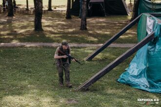 Лагерь «Авангард», лазертаг: Панорама полигона в день «Зарницы 2.0» — №772