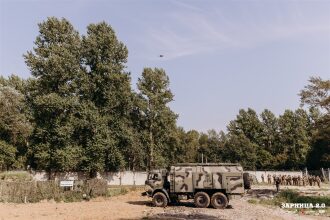 «Зарница 2.0»: Групповой портрет отряда на полигоне — №793