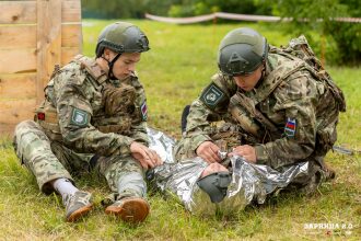 Фото «Зарницы 2.0»: экипировка LASERWAR крупным планом на полигоне «Зарницы 2.0»