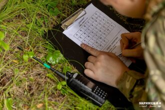 Турнир «Зарницы 2.0» LASERWAR: Отряд проходит мимо бетонного сооружения — №215