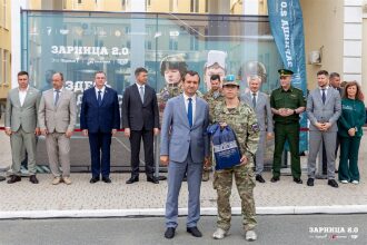 Турнир «Зарницы 2.0» LASERWAR: Ряд тактических шлемов в построении — №1385
