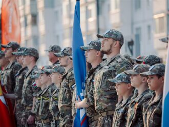Фото «Зарницы 2.0»: песчаный полигон с маркировкой сценария на полигоне «Зарницы 2.0»