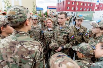 Турнир «Зарницы 2.0» LASERWAR: Групповой портрет отряда на полигоне — №953