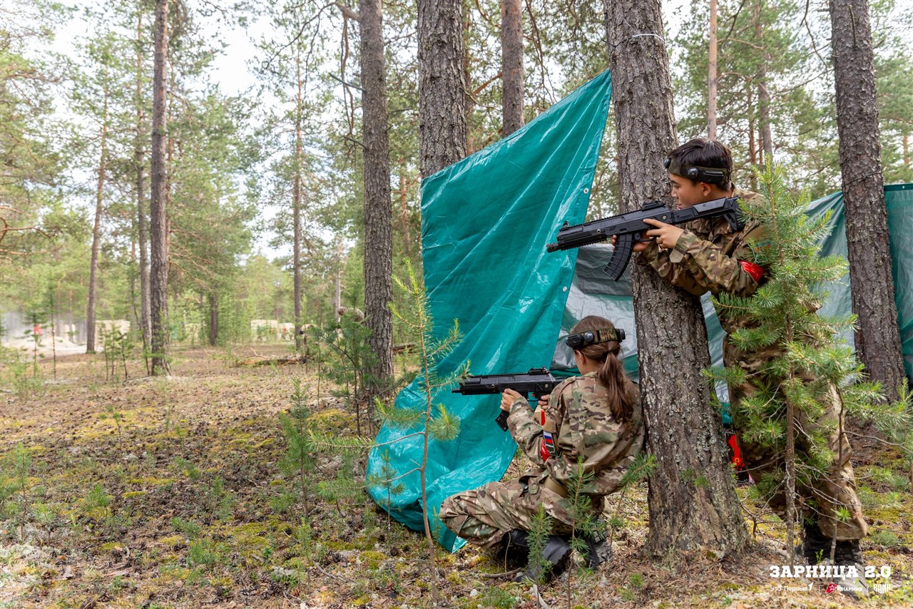 Лагерь «Авангард», лазертаг: Движение цепочкой по полевой дороге — №994