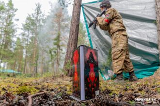 Фото «Зарницы 2.0»: Наблюдение с возвышенности полигона — №996