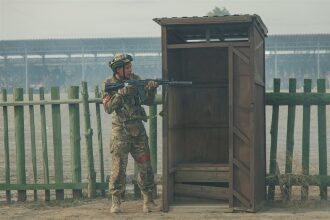 «Зарница 2.0»: оборона у укрытия на лазертаг-полигоне на «Зарнице 2.0»