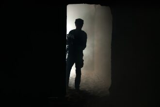 Лагерь «Авангард», лазертаг: Связка напарников на маршруте «Зарницы» — №388