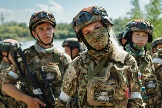 LASERWAR на «Зарнице 2.0»: тактическая стойка на склоне песчаного поля в лазертаг-дне «Зарницы»