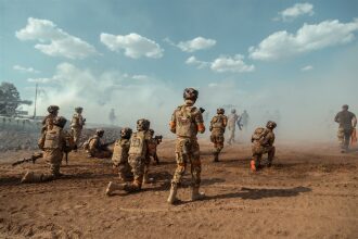 Лагерь «Авангард», лазертаг: Наблюдение с возвышенности полигона — №316