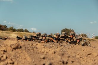 Фото «Зарницы 2.0»: Песчаный полигон с маркировкой сценария — №342