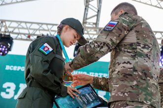 Фото «Зарницы 2.0»: наблюдение с возвышенности полигона на полигоне «Зарницы 2.0»
