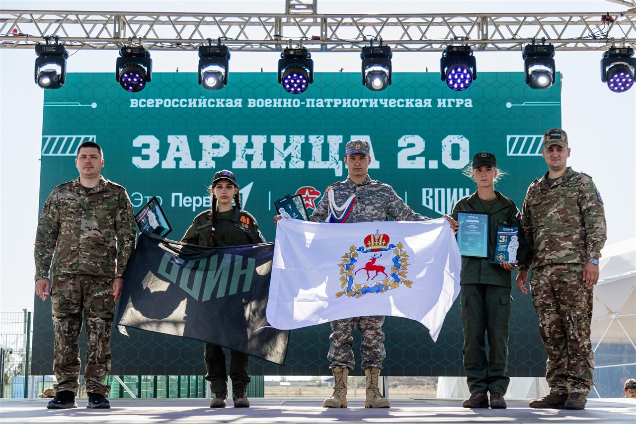 Лагерь «Авангард», лазертаг: широкий кадр строя на тренировочном поле в лагере «Авангард»