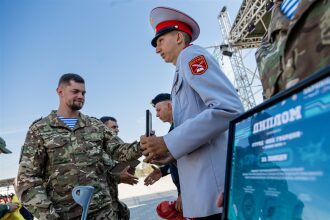 LASERWAR на «Зарнице 2.0»: сбор команды у информационного маркера в лазертаг-дне «Зарницы»