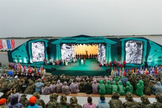 «Зарница 2.0»: Группа с тагерами LASERWAR в камуфляже — №163