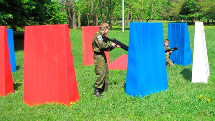 Пластиковые укрытия для лазертаг-боев