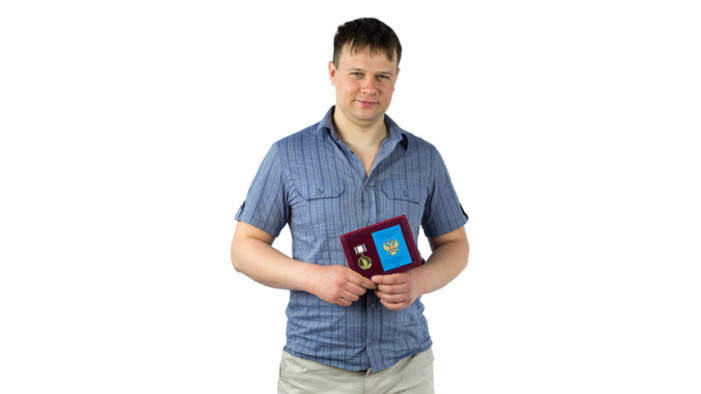 Сотрудник компании «LASERWAR» награжден памятной медалью «Патриот России»