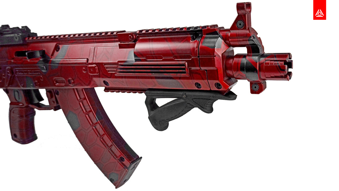 Яркий АК-15 «Ратник» в расцветке Cyberpunk! Аукцион LASERWAR