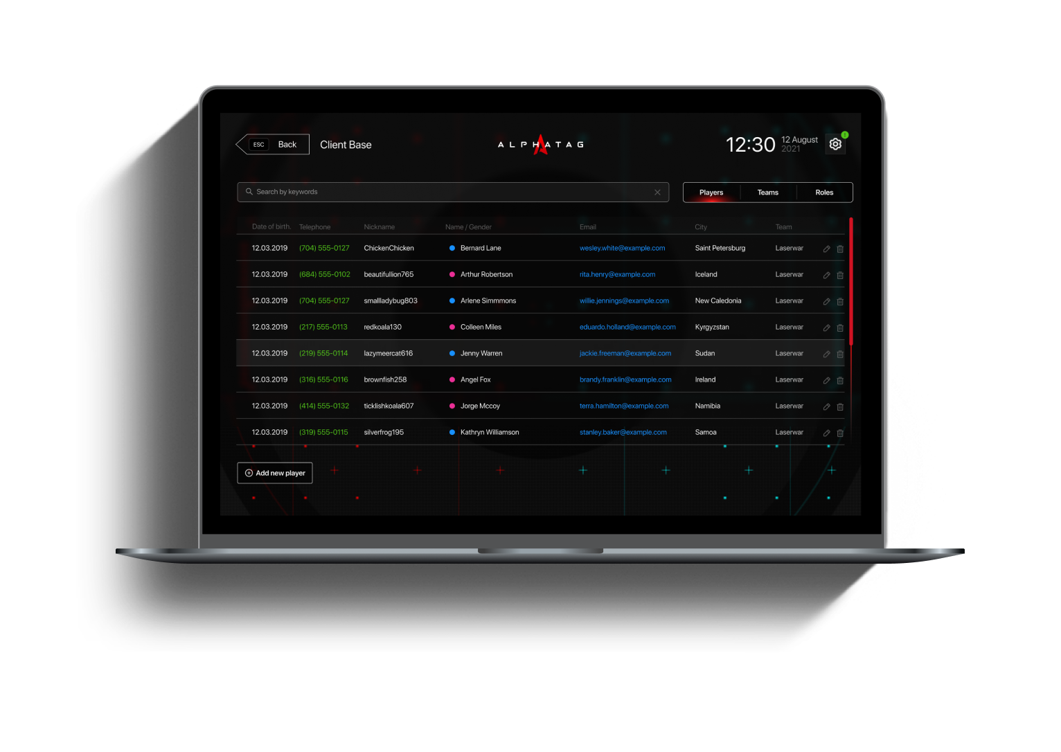База игроков Alphatag Server
