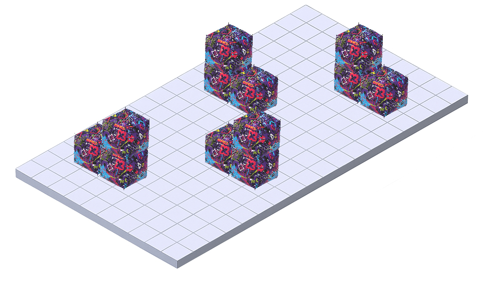 Игровое поле надувных укрытий «CUBIC» фиджитал Игровое поле надувных укрытий «CUBIC» фиджитал