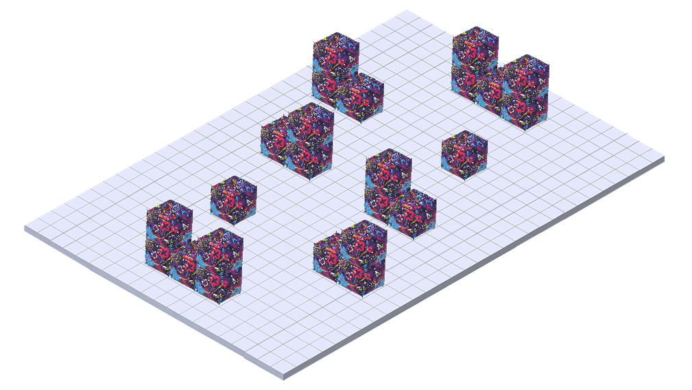 Игровое поле надувных укрытий «CUBIC» фиджитал 3 Игровое поле надувных укрытий «CUBIC» фиджитал 3